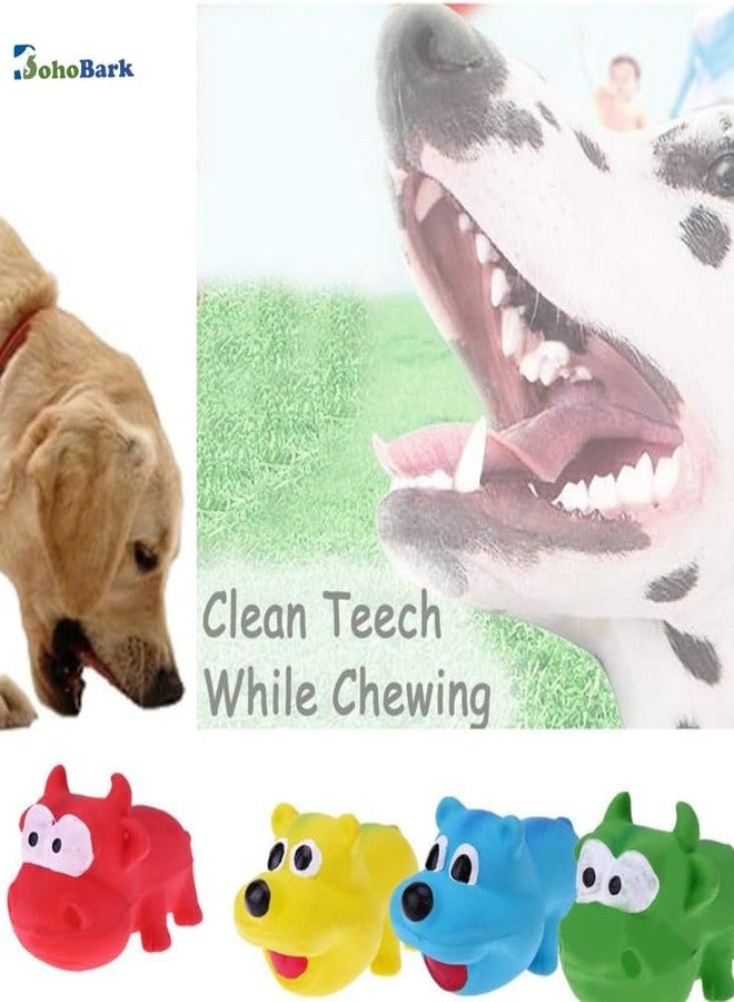 BohoBark 2in1 Combo of Latex Rubber Squeaky Dog Toys - (Ball + Cow) for Small Dogs and Puppies | Non-Toxic, Soft Rubber, Interactive, Chewing, Teething, Fetch - Image 5